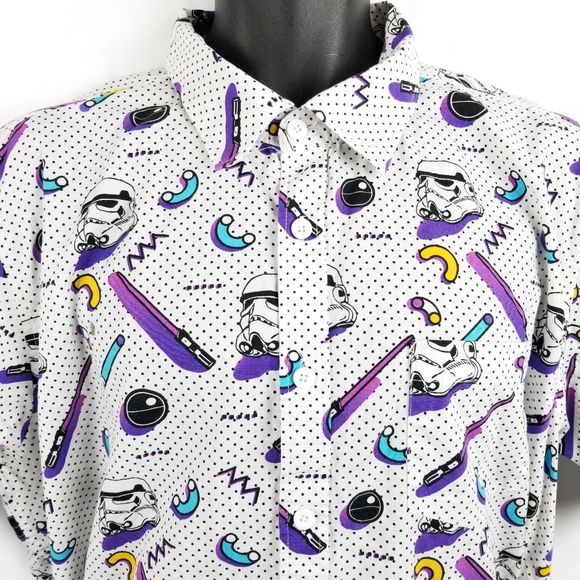 star wars button down shirt